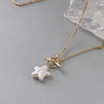 星パールのマンテルネックレス | サージカルステンレス　スター　淡水パール