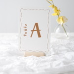 1枚 80円｜テーブルナンバー NO.4 　テラコッタ　結婚式　ウェデイング　ペーパーアイテム　ブライダル　披露宴　おしゃれ　テーブル装飾