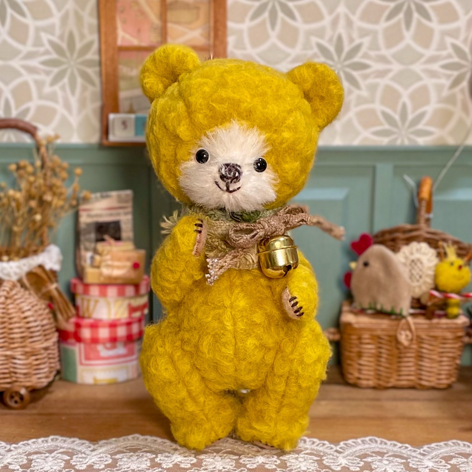 ハンドメイドテディベア ♡全長30cm ハンドメイドテディベア ♡全長30cm