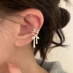 【1pcs】プチプラ　リボン　イヤーカフ　片耳用　大人可愛い　イヤリング　ニュアンス　シンプル　個性　