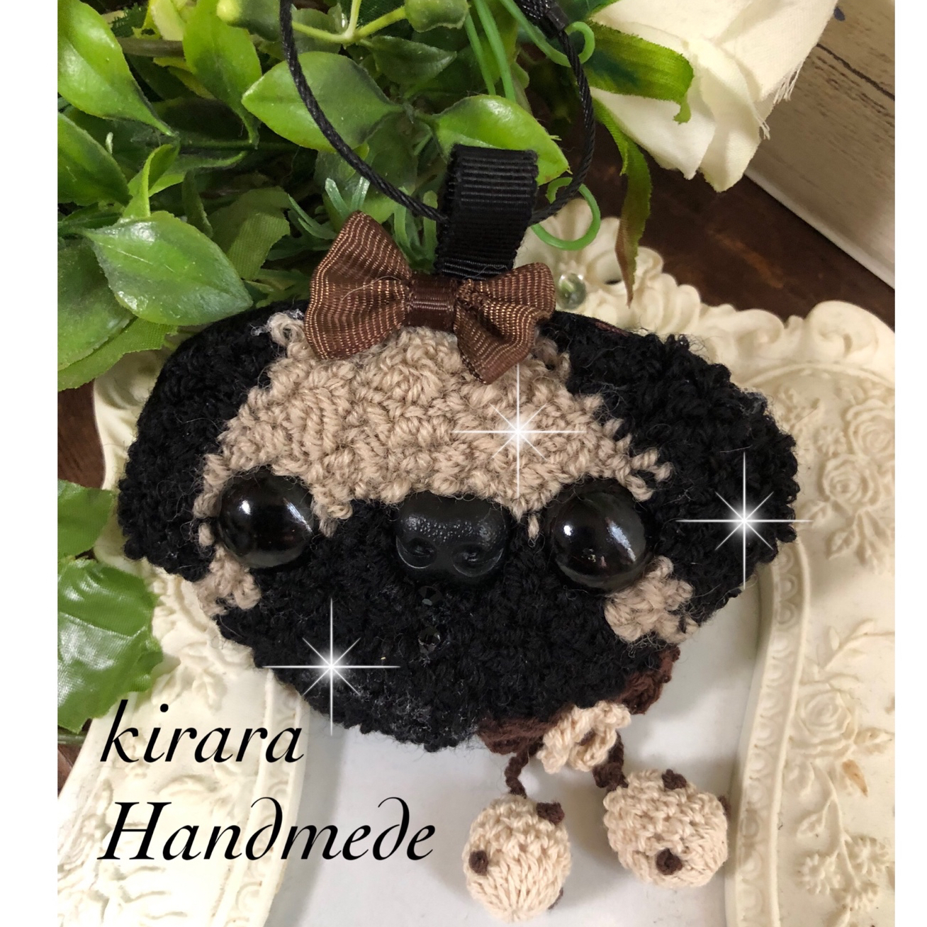 『ロラライハリス』刺繍ワンショルダーバック♥ハンドメイド ロラライハリス』刺繍ワンショルダーバック♥ハンドメイド