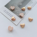 6pcs ＊16mm ハート型 カボション (ピンク) （0877）