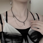 【2stars necklace】 ステンレスチェーンネックレス