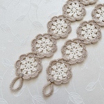 cotton*お花のカーテンタッセル (beige×milk)