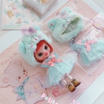 ふんわり水色ドレスset🩵ぷちアウトフィット𓂃𓈒𓏸