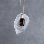 gemstone jewelry スモーキークォーツのネックレス　