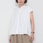 balloon blouse / white