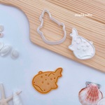 ジンベイザメ--まあるい海の生き物--【クッキー型・スタンプ型セット】
