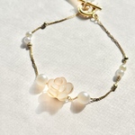 春のSALE祭り30%OFF 2500円→1750円　ステンレス　アプリコット美人錦のブレスレット