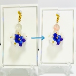 UVチェックビーズキーホルダー お花
