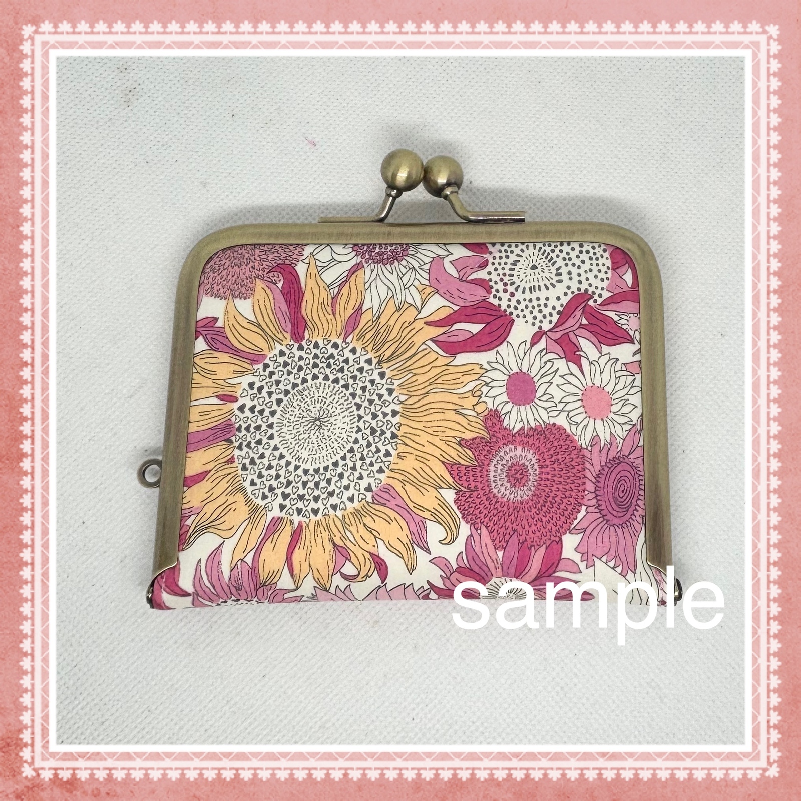 ☆ハンドメイド リバティ フェリシテ がま口 親子長財布 通帳 ケース ポーチ バッグ☆