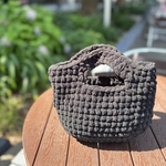 編み物　ぽこぽこ　バッグ　かぎ編み