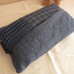 リトアニアリネン*藍色ボックス無しティッシュカバー*リバーシル*navy