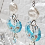 金魚ピアス　涼しげしずく金魚ピアス　オープンセール開催中です♪ 通常価格より200円引きにて