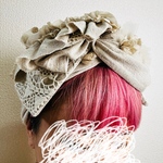 ラフィネレースワイヤーターバン・ナチュラル