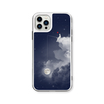 月をかける少年★Night　【強化ガラス × TPUケース】iPhone12mini/iPhoneXS/その他iPhoneケース