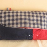 北欧調*linenpatchボックス無しティッシュカバー*リバーシル*