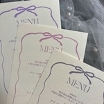【マーメイド紙】ウェディングメニュー表　ドリンクメニュー　結婚式　ペーパーアイテム　ハンドメイド
