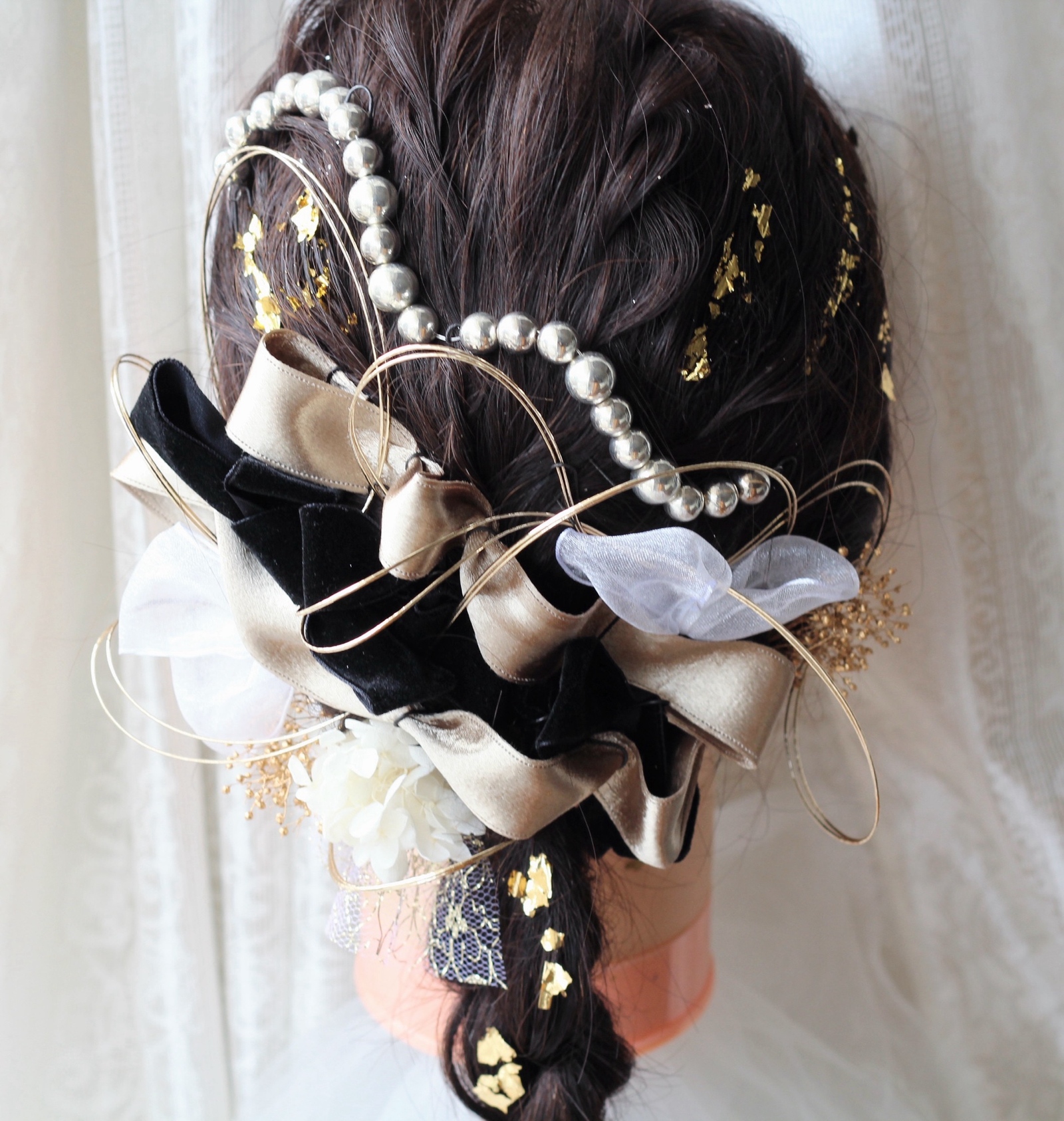 new♡ドライフラワー ヘッドパーツ ウェディング 成人式 卒業式