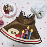 【新作】ケーキワンピース🎂バースデーワンピース🎂名入れ無料⭐︎3日以内発送⭐︎チョコレートケーキ風ワンピース⭐︎