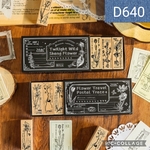 D640★flower rubbing★スタンプセット★コラージュに★