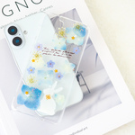 【#174】＊送料無料 ＊押し花スマホケース＊iPhoneケース押し花＊koko＊うさぎ