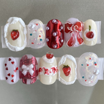 ショートケーキのネイルチップ🍰🎂🍓