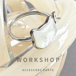 ☆再入荷【1pc】シェルキャットリングセッティング　プラチナ