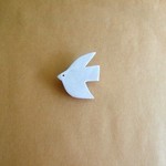 ことり*　小鳥のブローチ　white　白