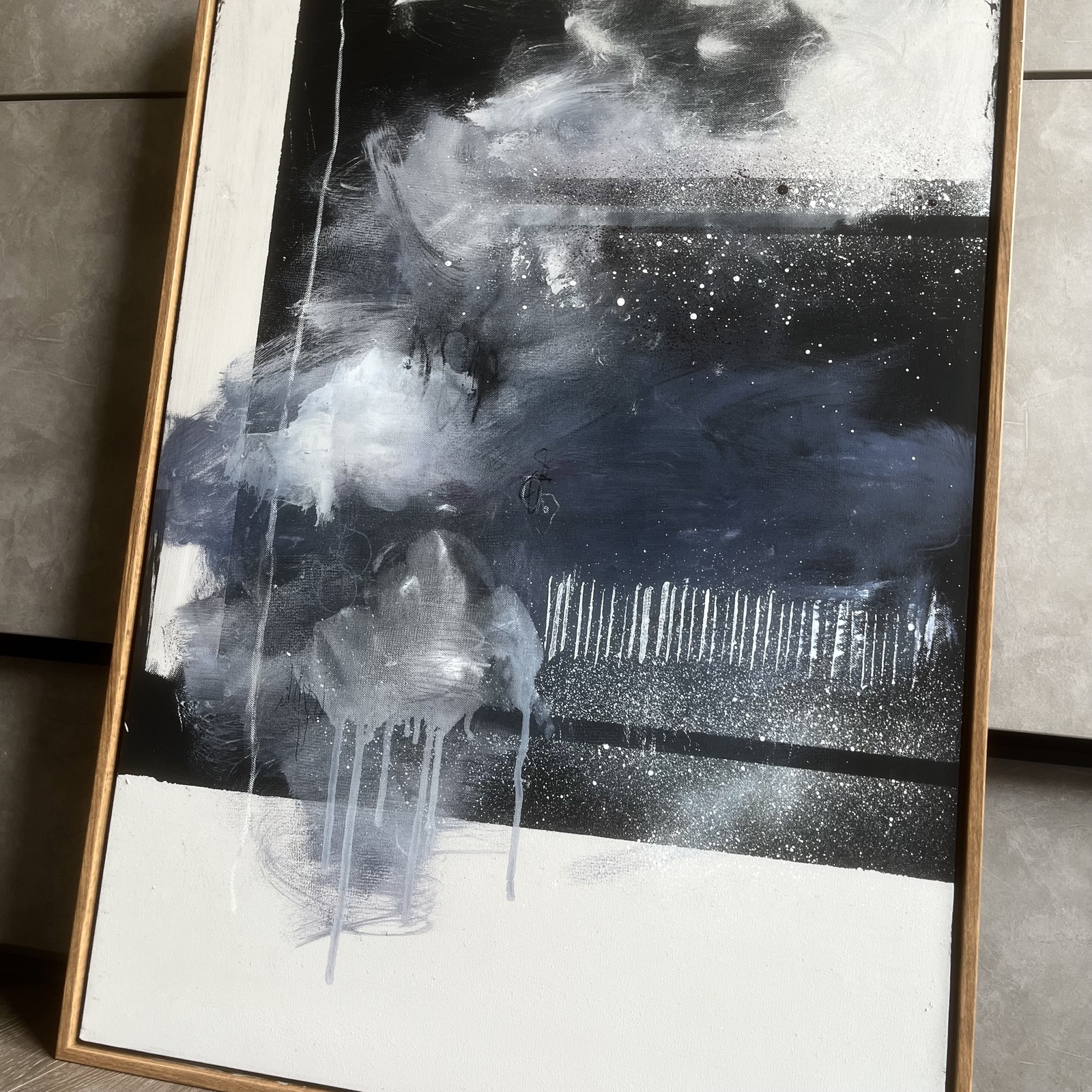現代アート 70×50㎝ フレーム付き モダン 絵画 抽象画 インテリア