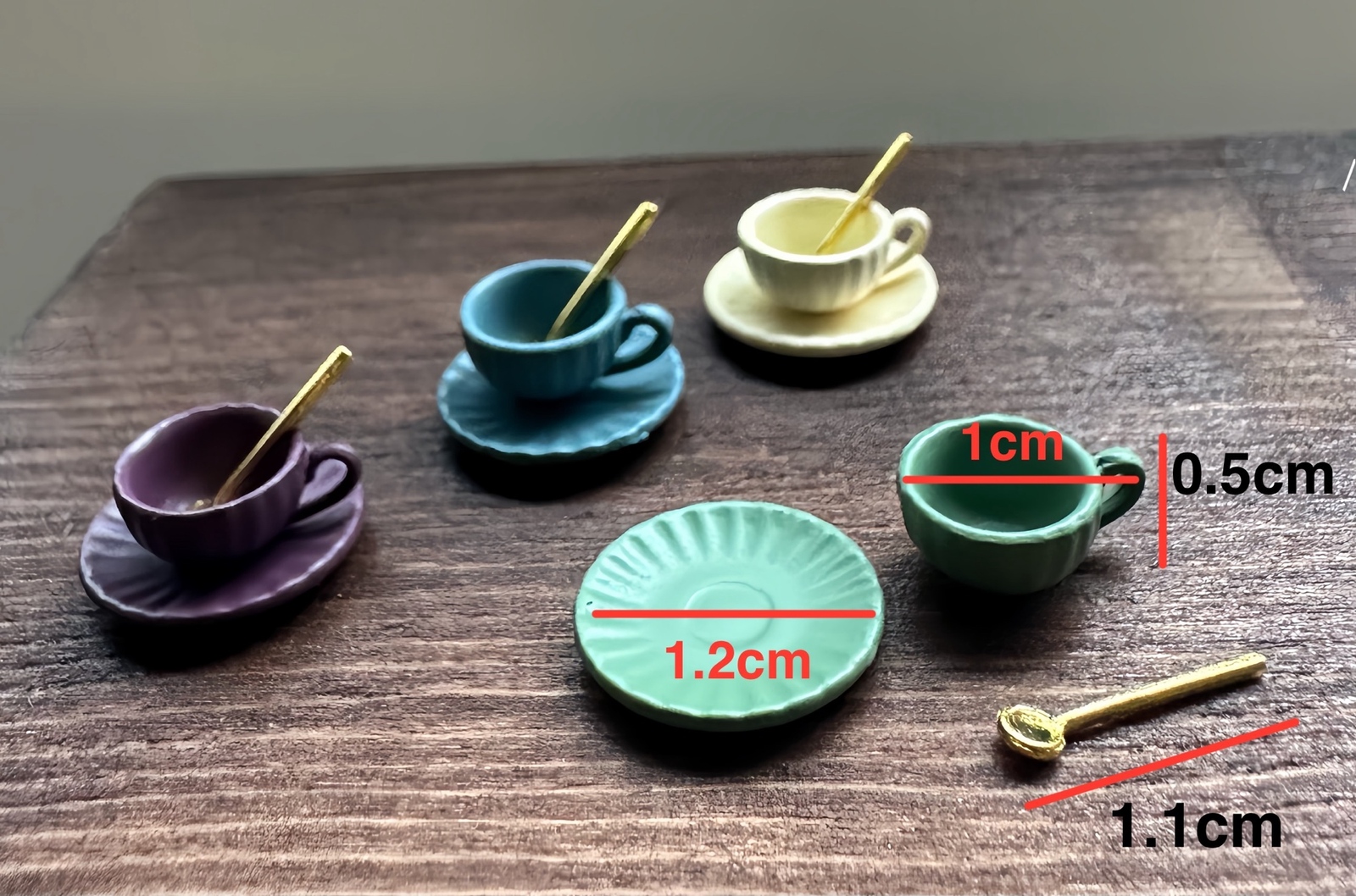 1/12サイズ ミニチュア食器 ドールハウス コーヒーカップソーサー