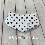 犬用🐬ウォータークールバンダナ　保冷剤ポケット付き　水で濡らすだけでもひんやり　星⭐︎ホワイト