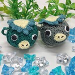 【再販】変身!!　エコバッグになる編みぐるみマスコット【キョロ目のカッパくん】
