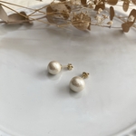 選べるカラー＊一粒コットンパールピアス