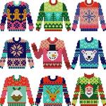 【送料無料】★クリスマスセーター 14ct★クロスステッチ刺繍キット