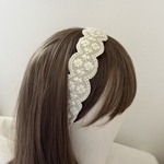 《ラウンド𖧷ミント》インド刺繍 カチューシャ ヘアアクセサリー