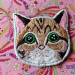 新作です✨️ビッグサイズねこちゃん刺繍ブローチ④