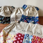 【m様オーダー】うさぎとクマのジャンボきんちゃくセット
