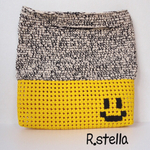 再販❸  smile☺︎トートバッグにも♪クラッチにも♪2wayのかごバッグ ☺︎イエロー
