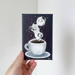 原画『break time』10㎝×15㎝　絵画/アクリル画/テクスチャーアート/アート/キャンバス/インテリア