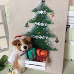 コーギーサンタのクリスマスツリーフレーム