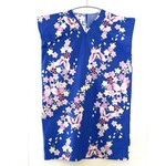 浴衣反物をたっぷり使ったVネックワンピース