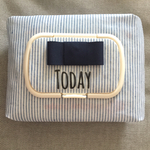 おしりふきポーチ\stripe『TODAY』(blue)