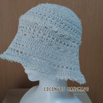 手編みサマーバゲットハット