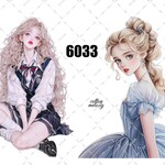 original sticker « no.6033 »     //     人物ステッカー オリジナルステッカー オリジナル人物ステッカー ステッカー cotton melody ミニステッカー