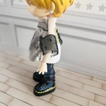 ねんどーる/オビツ11 兼用　2wayリバティTシャツD