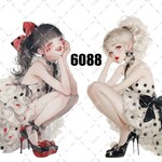 original sticker « no.6088 »     //     人物ステッカー オリジナルステッカー オリジナル人物ステッカー ステッカー cotton melody ミニステッカー