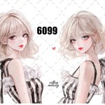 original sticker « no.6099 »     //     人物ステッカー オリジナルステッカー オリジナル人物ステッカー ステッカー cotton melody ミニステッカー