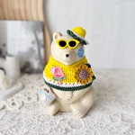 しろくま貯金箱 ひまわりセット🌻イエロー