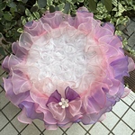 カフェマット🩷💜pink purple💜🩷直径53㎝（フリル含）
